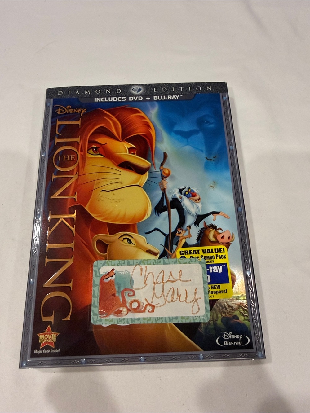 Disney The Lion King Blu-ray/DVD Combo - Blue & Orange Artwork